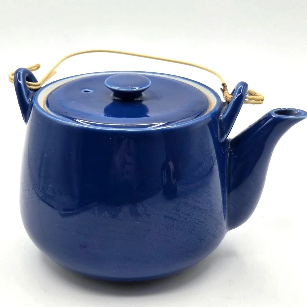 Cobalt‎ Blue Teapot with Matching 4 cups